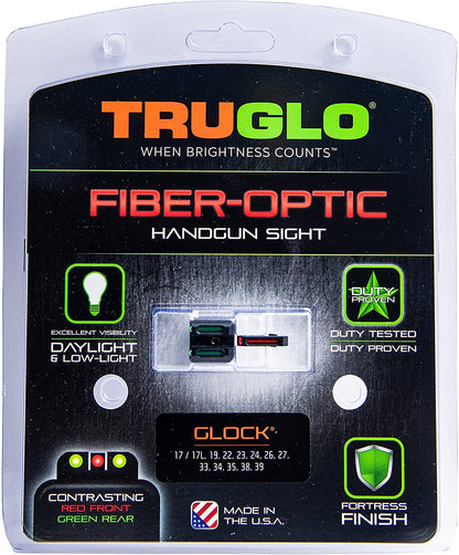 Fibra óptica TRUGLO delantera y trasera para Glock, Sig Springfield, S&W