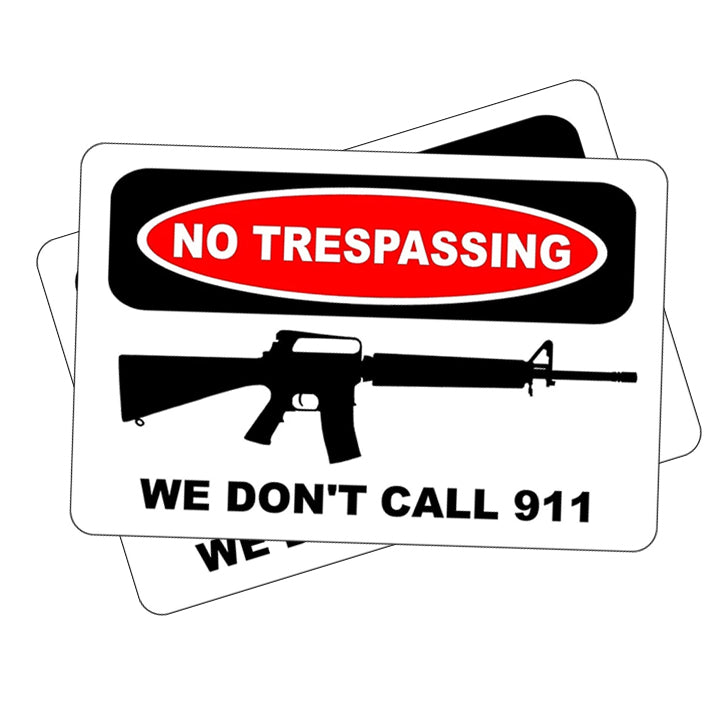 2-Pack No Trespassing Novelty Sign