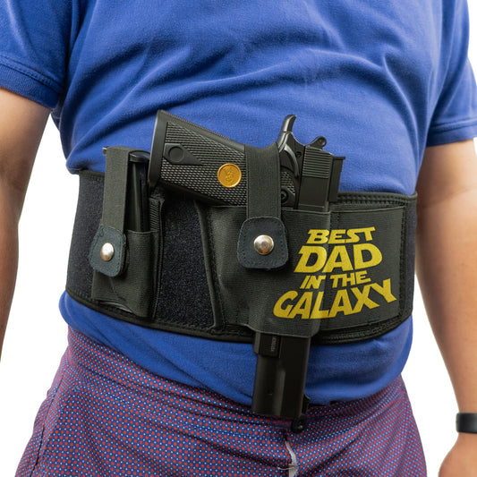 "Best Dad in the Galaxy" Embroidered Dragon Belly band holster
