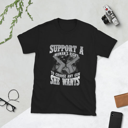 Support A Woman 's Right Short-Sleeve Unisex T-Shirt