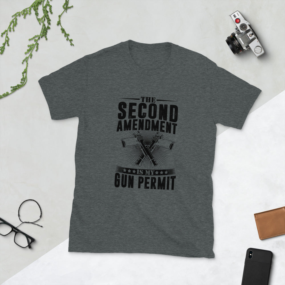 The Second Amendment Is My Gun Permit GRUNGE Short-Sleeve Unisex T-Shirt