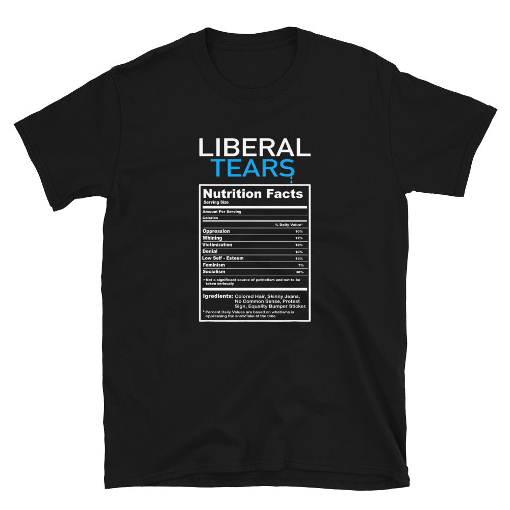 Liberal Tears Nutrition Facts Short-Sleeve Unisex T-Shirt