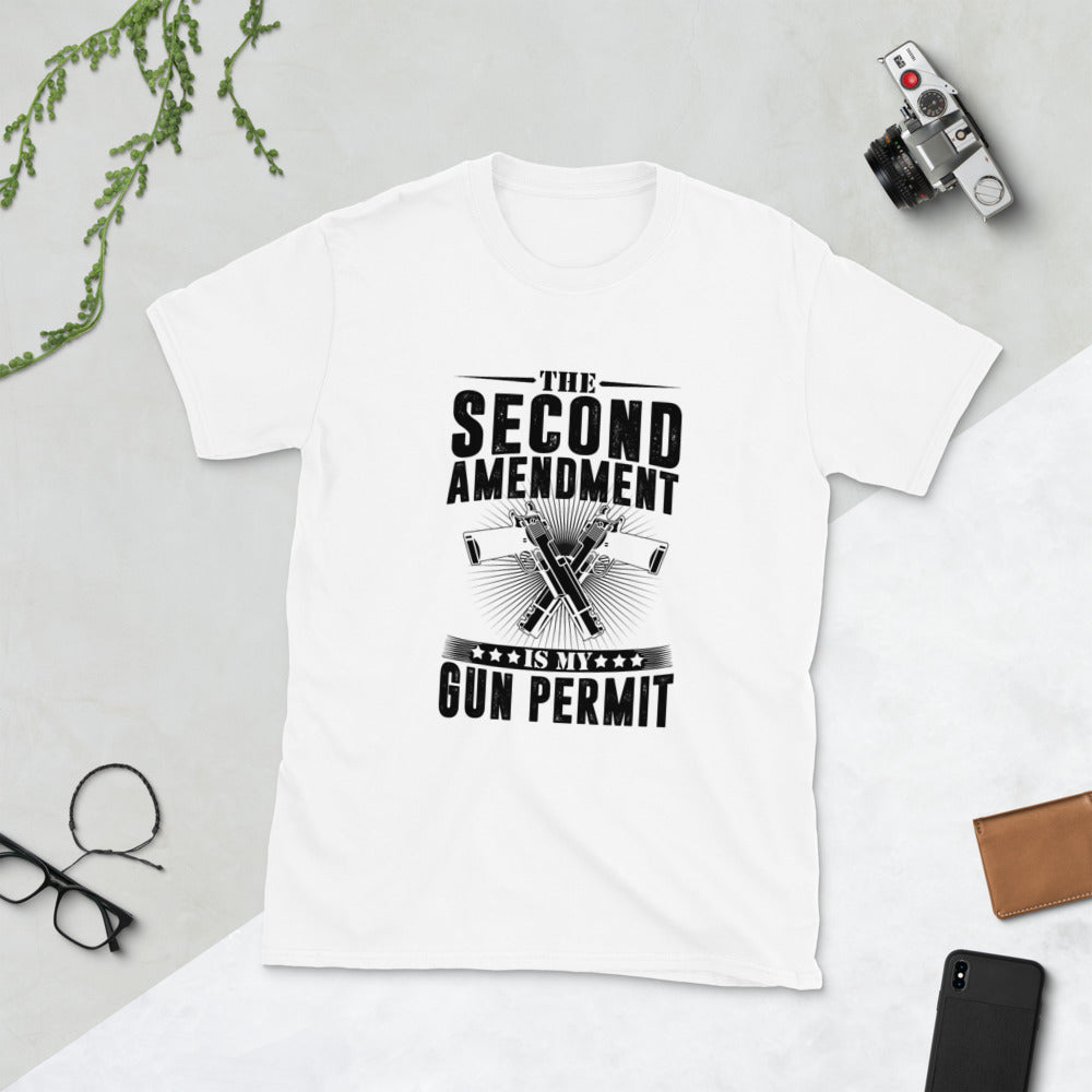 The Second Amendment Is My Gun Permit GRUNGE Short-Sleeve Unisex T-Shirt