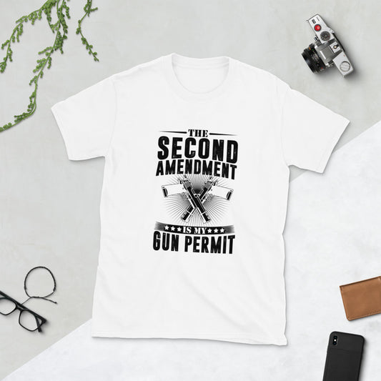 La segunda enmienda es mi permiso de armas GRUNGE Camiseta unisex de manga corta
