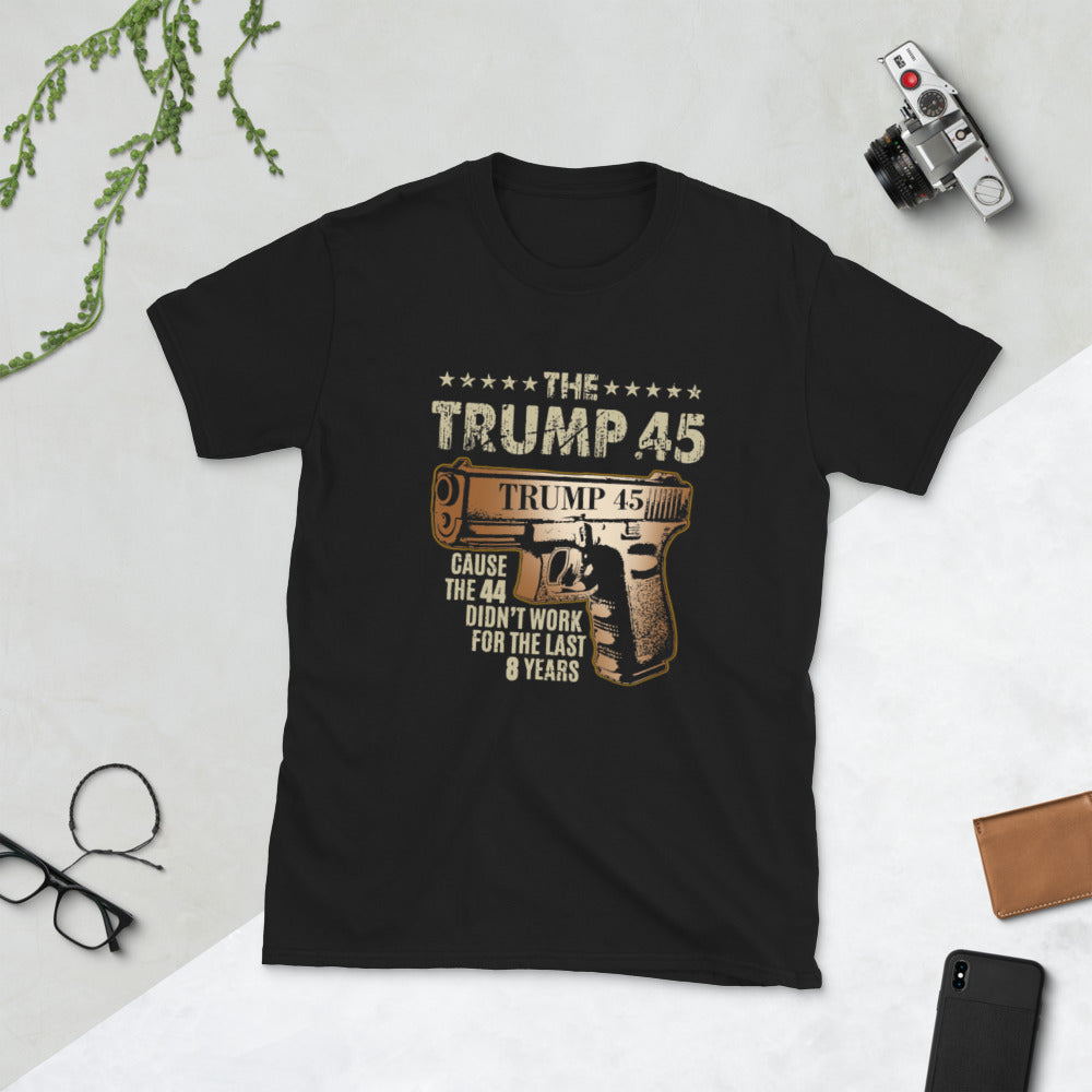 Camiseta unissex manga curta Trump .45