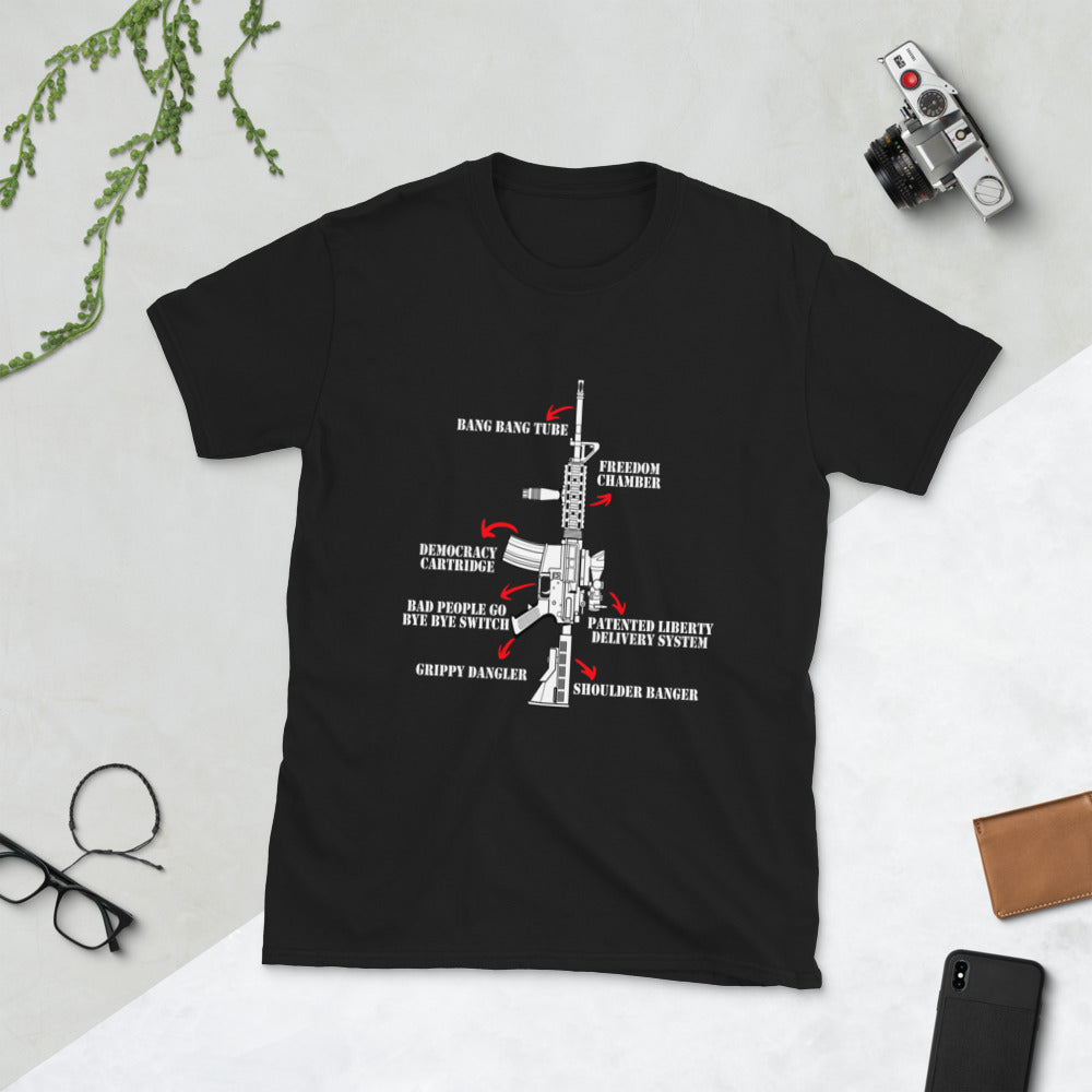 Gun Structure Short-Sleeve Unisex T-Shirt
