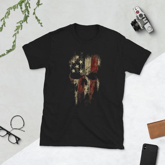 Camiseta unisex de manga corta espartana americana