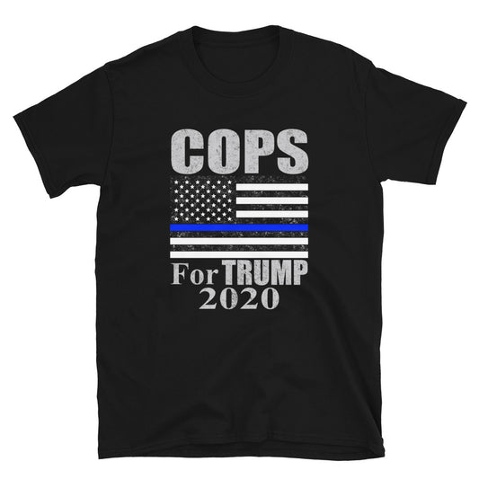 Camiseta unisex de manga corta Cops for Trump 2020