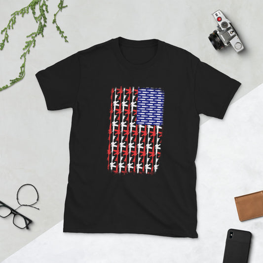 Gun Flag Short-Sleeve Unisex T-Shirt