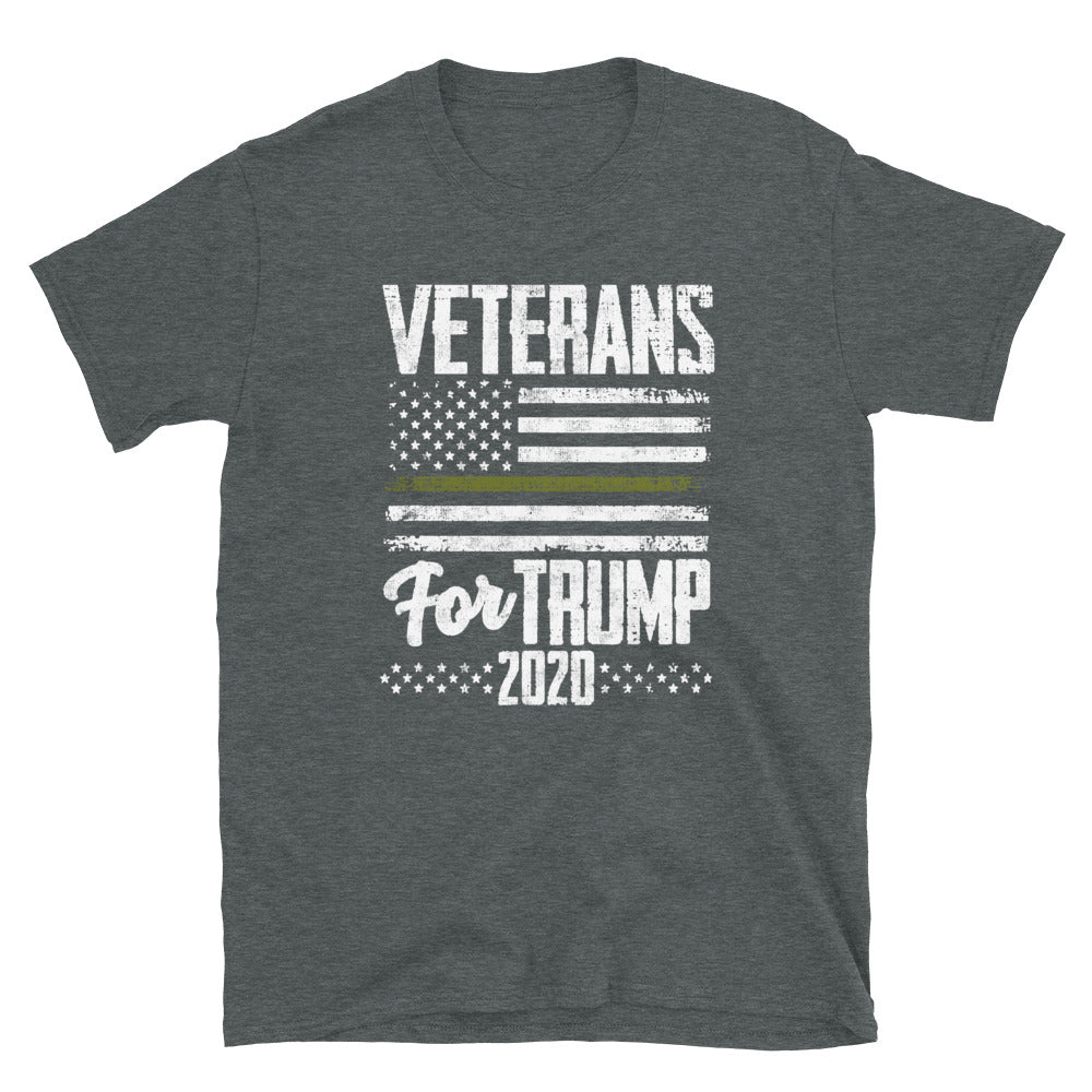 Camiseta unisex de manga corta Veterans for Trump 2020