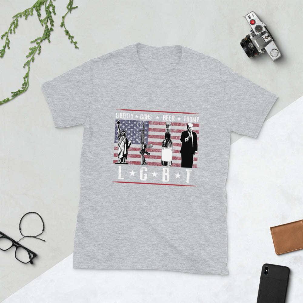 Liberty.Gus.Beer.Trump Short-Sleeve Unisex T-Shirt