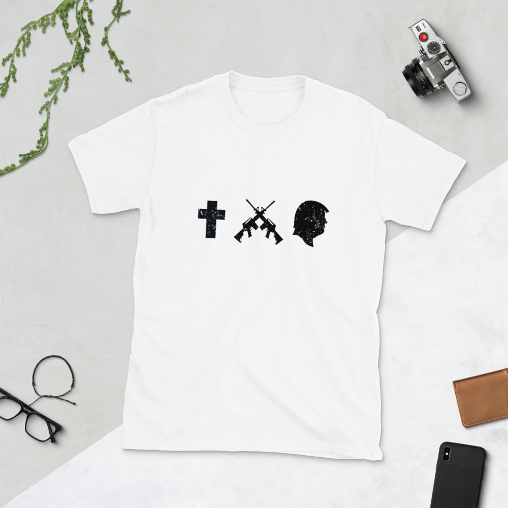 Cross Guns TrumpShort-Sleeve Unisex T-Shirt