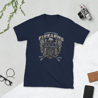 United States Firearms: Protect your right EST 1971 Short-Sleeve Unisex T-Shirt