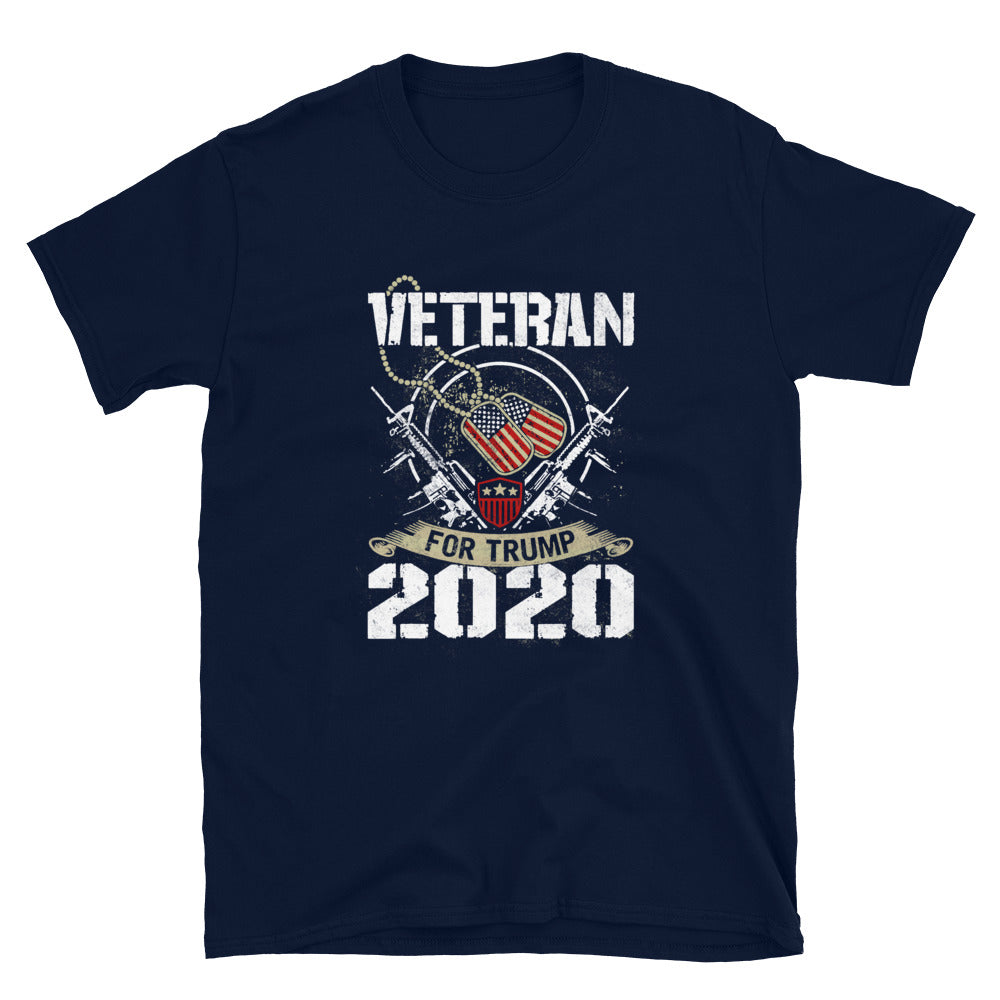 Camiseta unisex de manga corta Veteran for Trump 2020