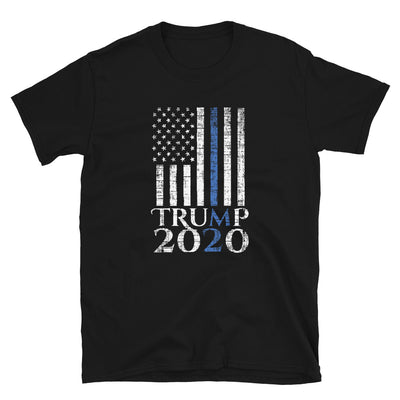 Apoye a Donald Trump 2020 de los policías y sus familiares y amigos Camiseta unisex de manga corta