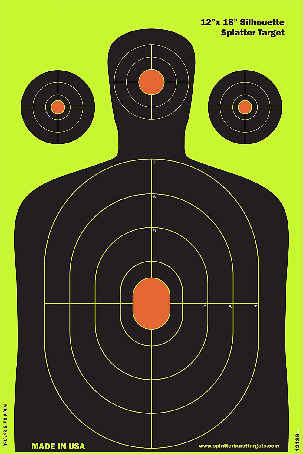 Splat Target Cut Out Targets - 12 x18 inch - Silhouette Splatter Target (Made in America ...