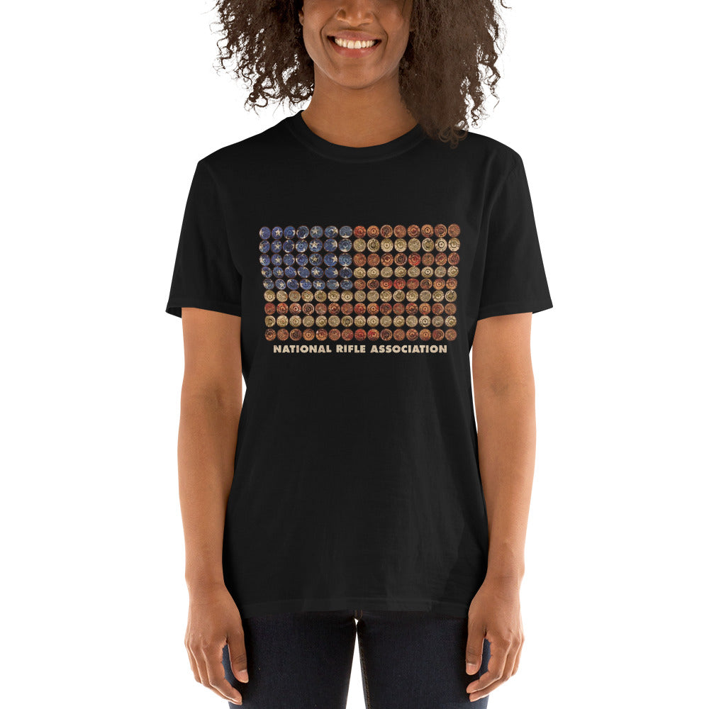 NRA Shot Gun Flag Short-Sleeve Unisex T-Shirt