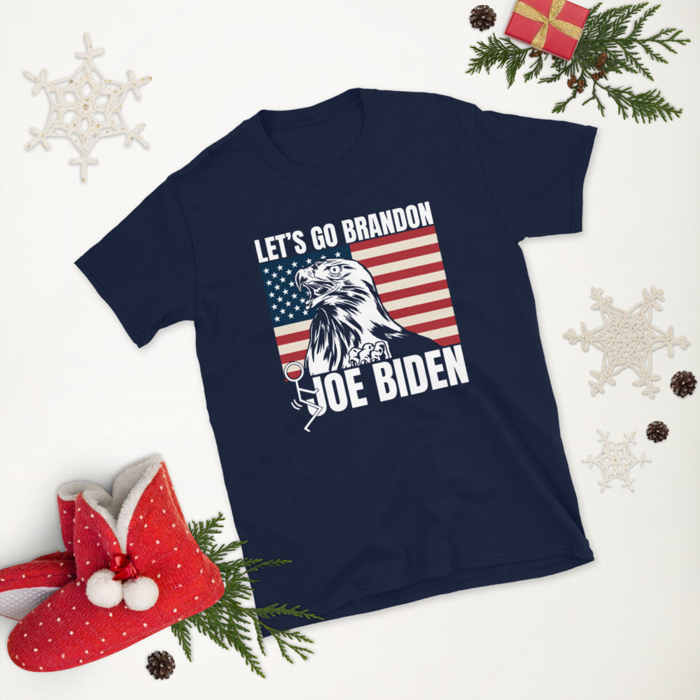 Let's go brandon Eagle American flag Short-Sleeve Unisex T-Shirt
