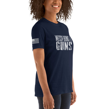 Messy Buns & Guns Short-Sleeve Unisex T-Shirt